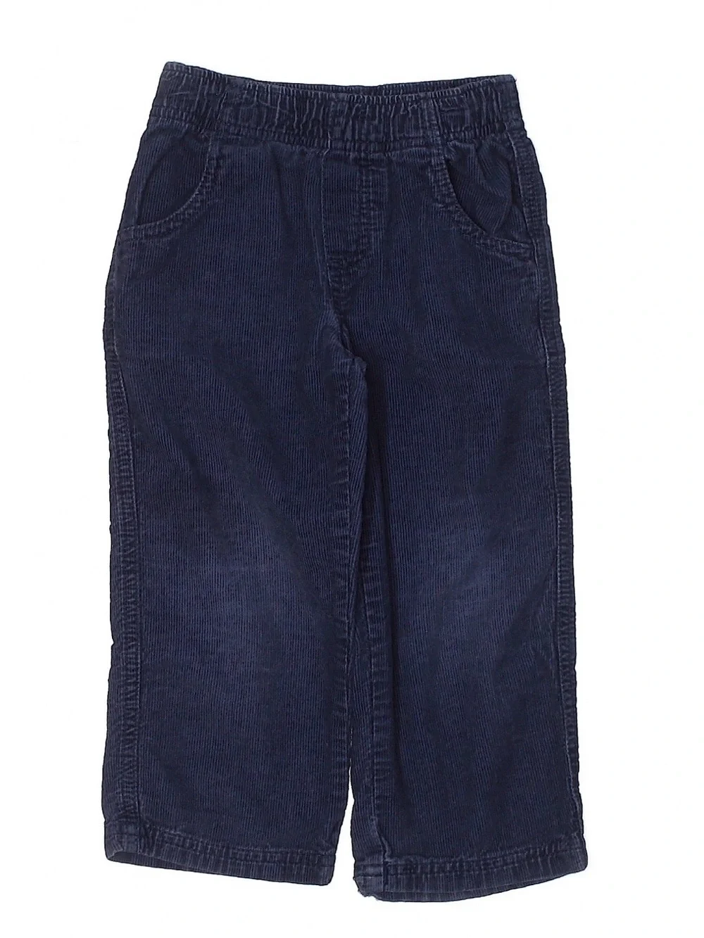 CIRCO Navy Blue Corduroy Elastic-Waist Pants Pockets